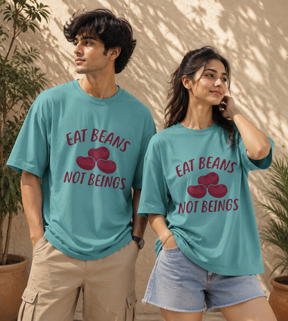 Eat Beans Not Beings (Dusty Turquoise)