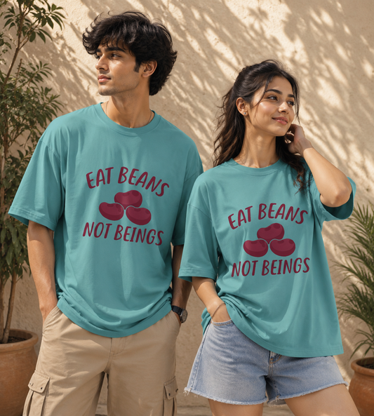 Eat Beans Not Beings (Dusty Turquoise)