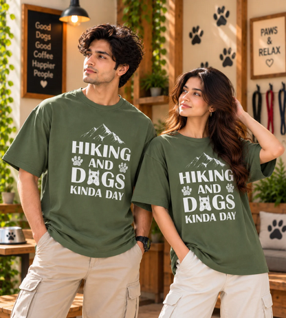 Hiking And Dogs Kinda Day (Olive Green)
