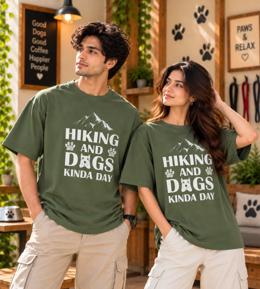 Hiking And Dogs Kinda Day (Olive Green)