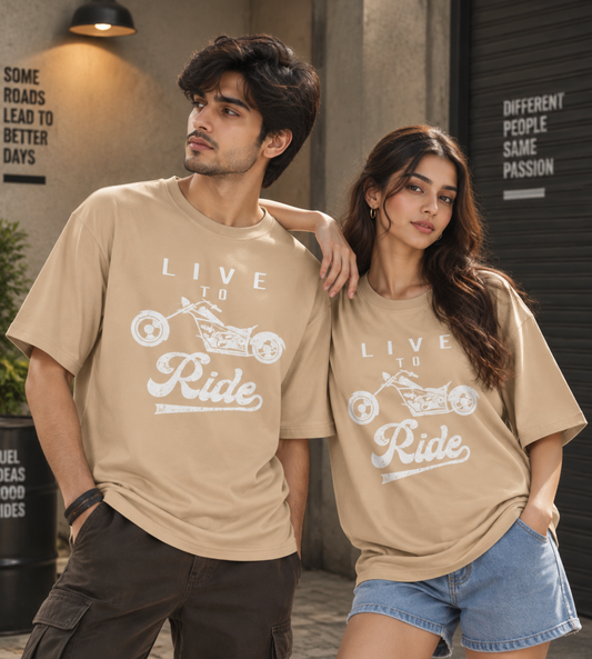 Live To Ride (Beige)