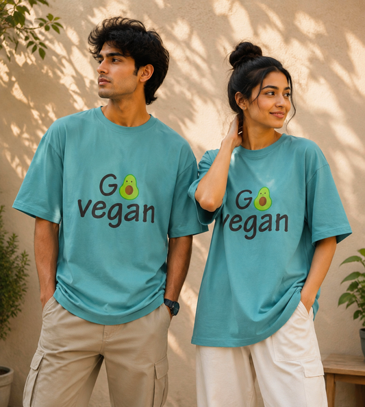 Go Vegan (Dusty Turquoise)