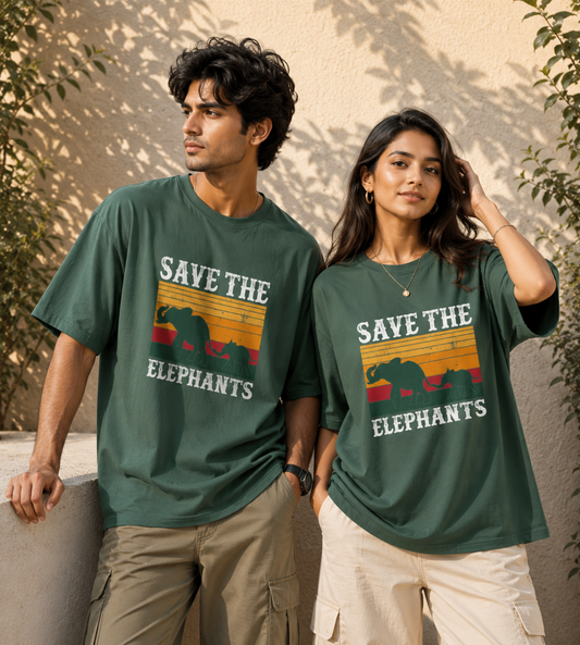 Save The Elephants (Forest Green)