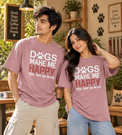 Dogs Make Me Happy (Pastel Pink)