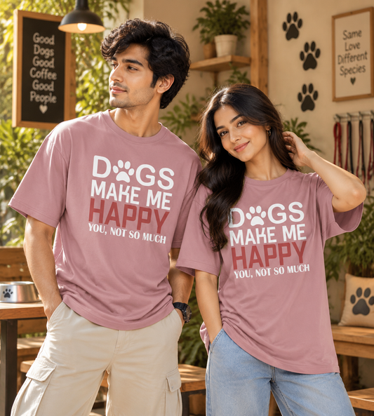 Dogs Make Me Happy (Pastel Pink)