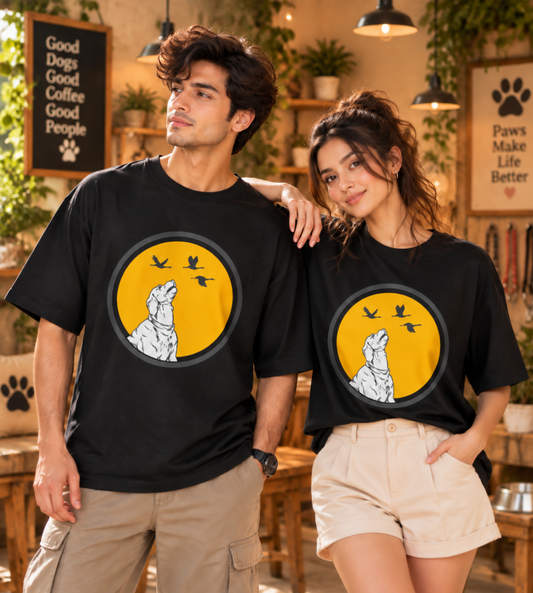 Dog With Birds (Black)