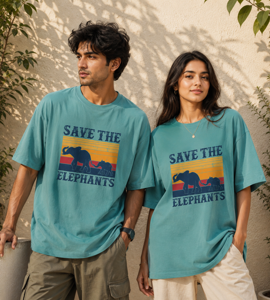 Save The Elephants (Dusty Turquoise)