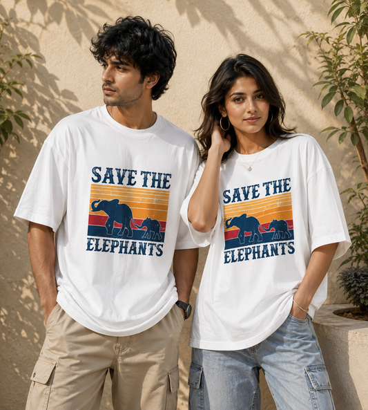 Save The Elephants (White)