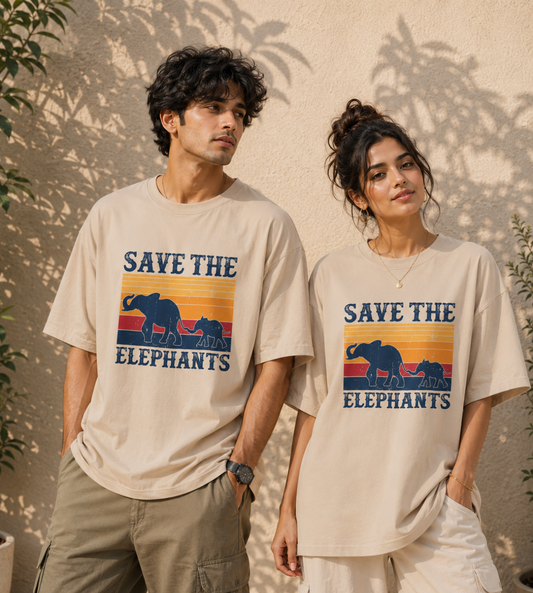 Save The Elephants (Beige)