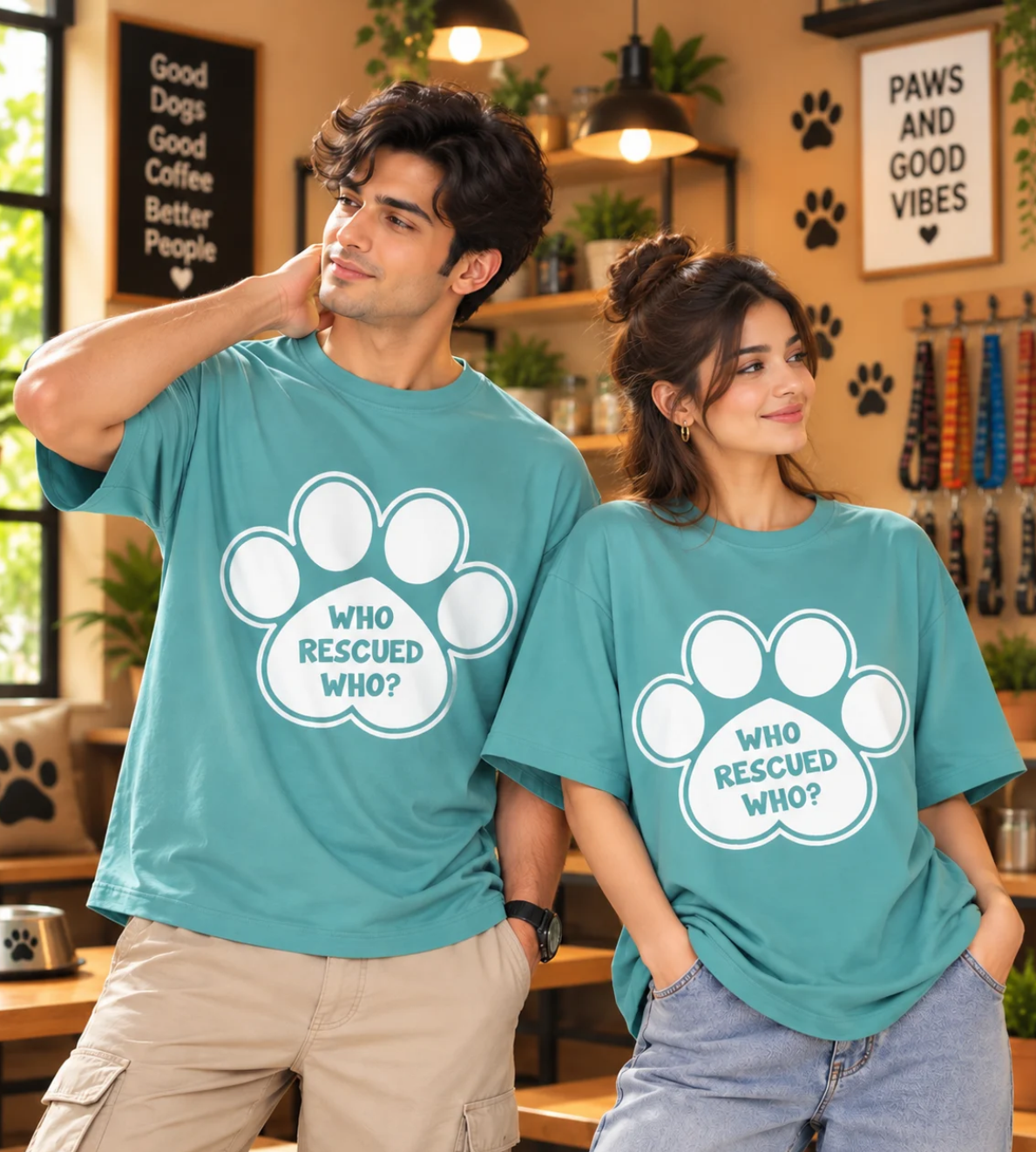 Who Rescued Who (Dusty Turquoise)
