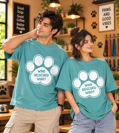 Who Rescued Who (Dusty Turquoise)