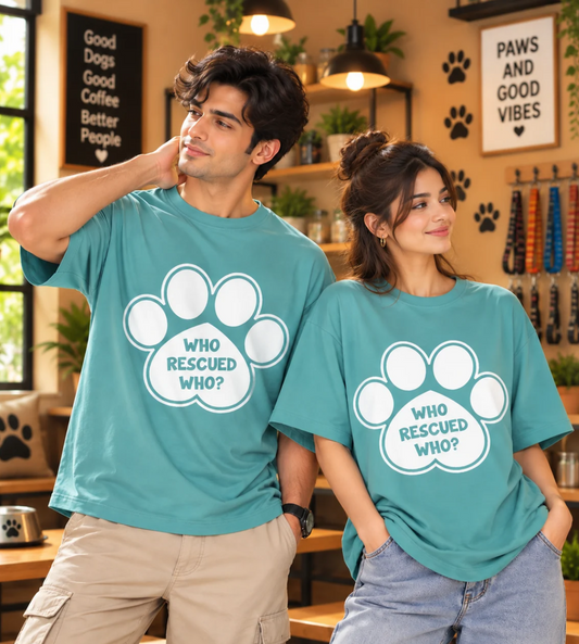 Who Rescued Who (Dusty Turquoise)