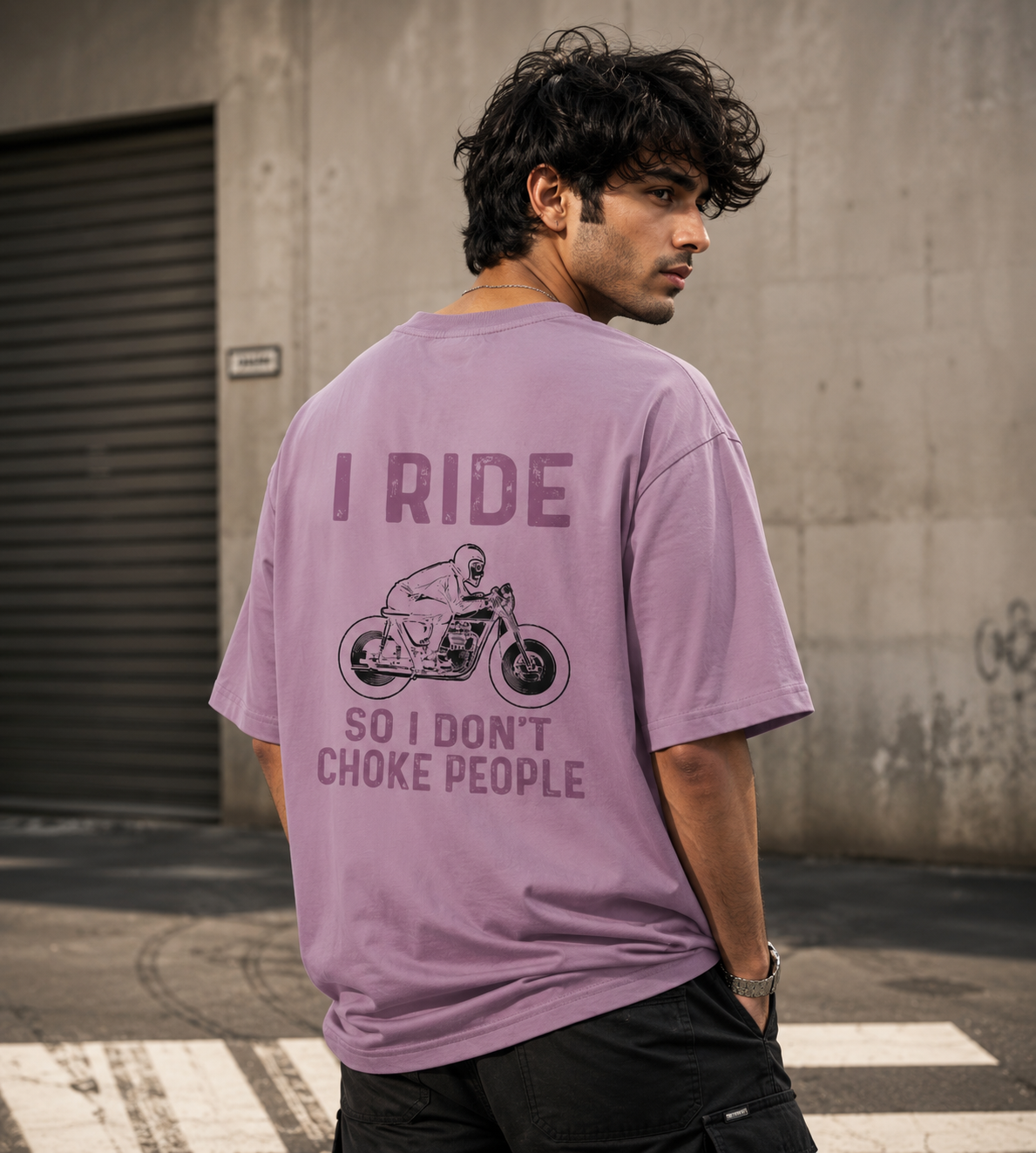 I Ride So I Don't Choke People (Lavender)