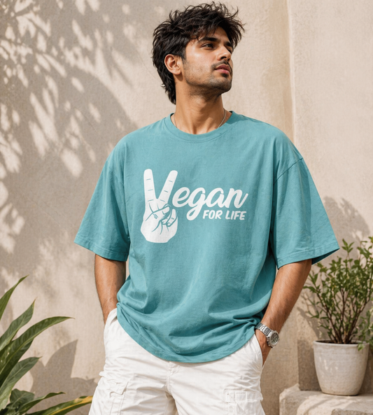 Vegan For Life (Dusty Turquoise)