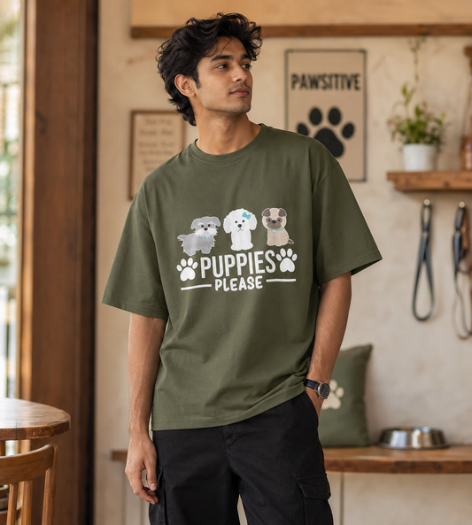 Puppies Please (Olive Green)