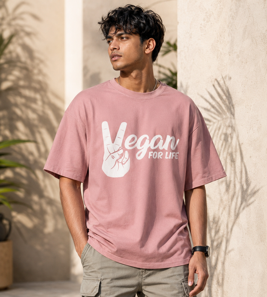 Vegan For Life (Pastel Pink)