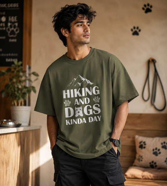 Hiking And Dogs Kinda Day (Olive Green)
