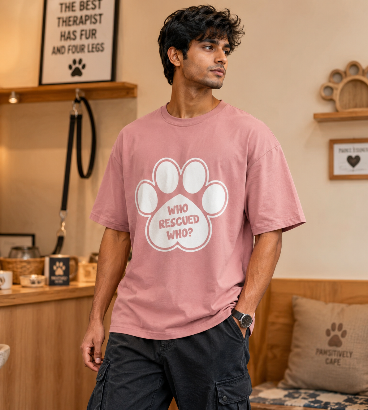 Who Rescued Who (Pastel Pink)