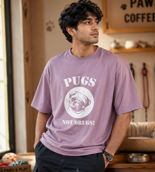 Pugs Not Drugs (Lavender)