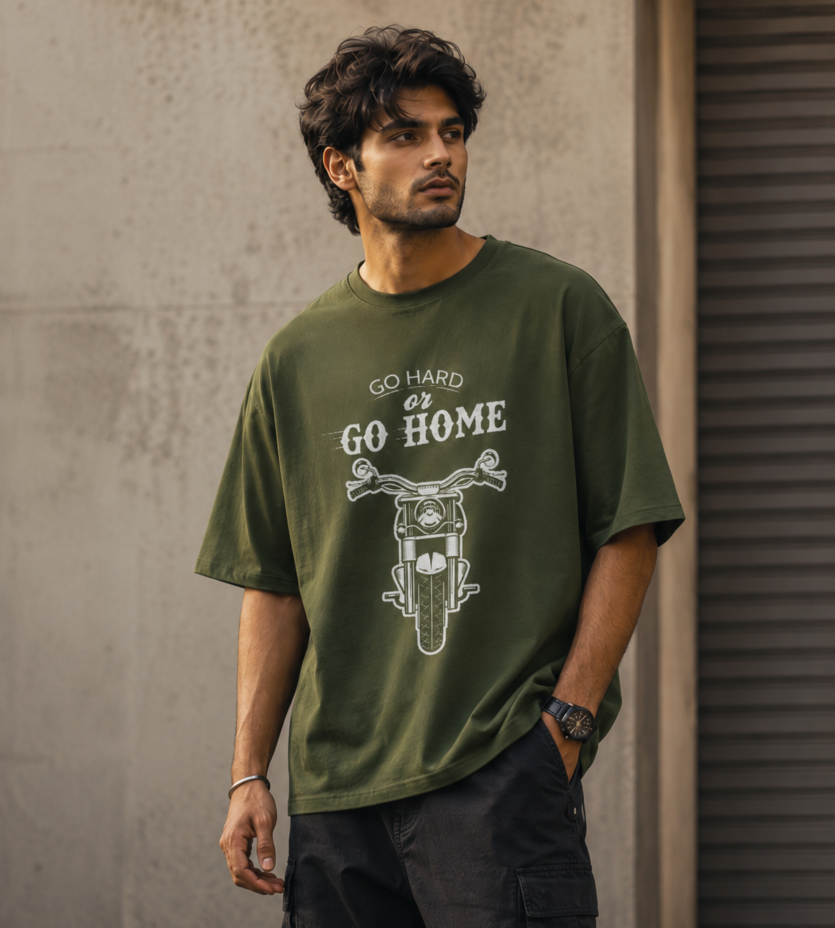 Go Hard Or Go Home (Olive Green)