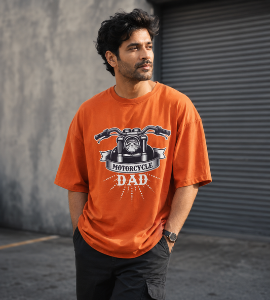 Motorcycle Dad (Orange)