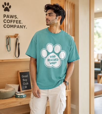 Who Rescued Who (Dusty Turquoise)