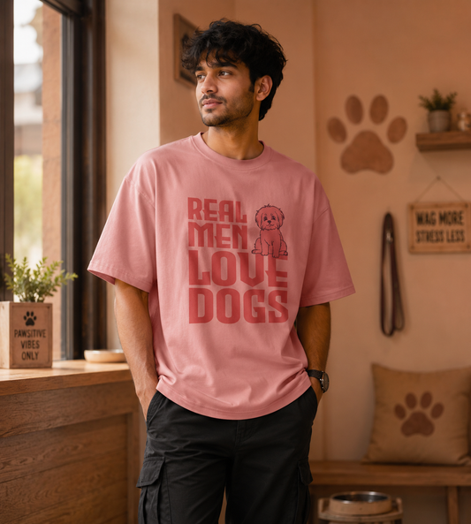 Real Men Love Dogs (Pastel Pink)