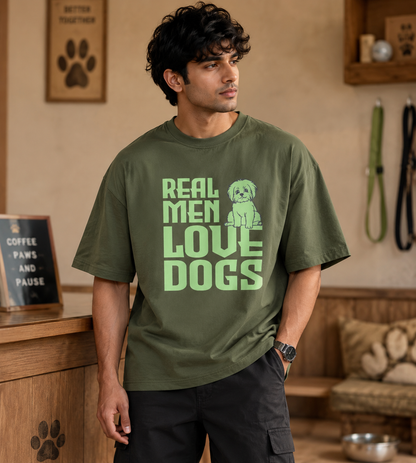 Real Men Love Dogs (Olive Green)