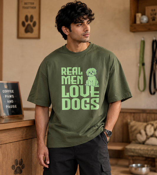 Real Men Love Dogs (Olive Green)