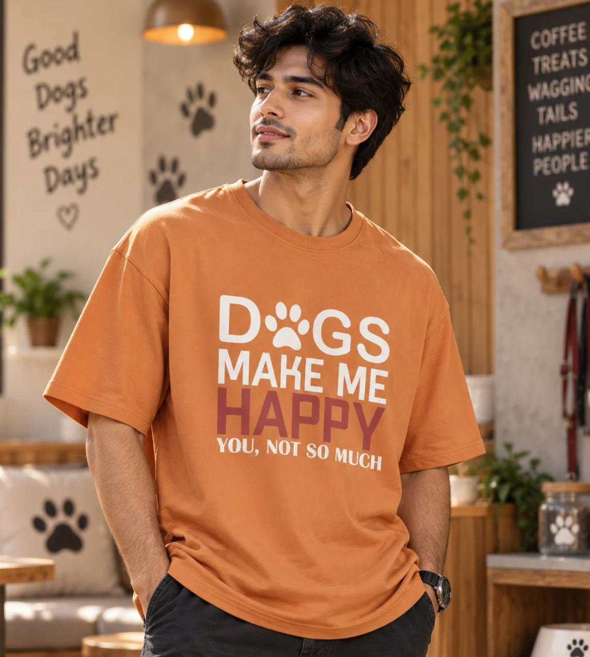 Dogs Make Me Happy (Peach)