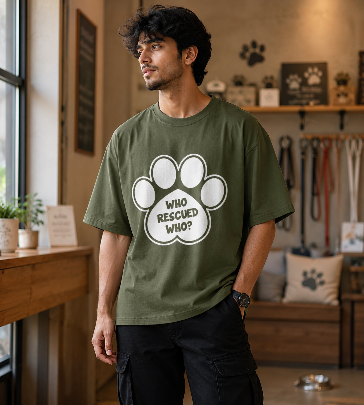 Who Rescued Who (Olive Green)