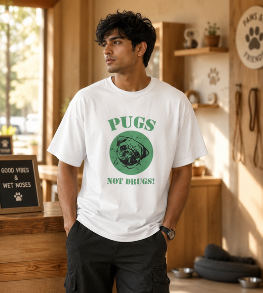 Pugs Not Drugs (White)