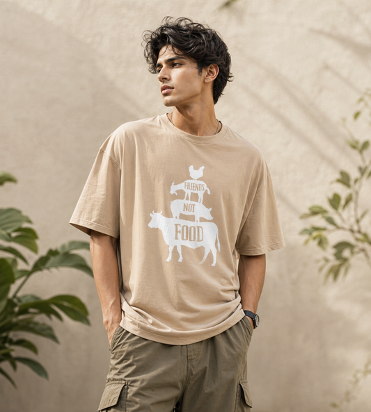 Friends Not Food (Beige)