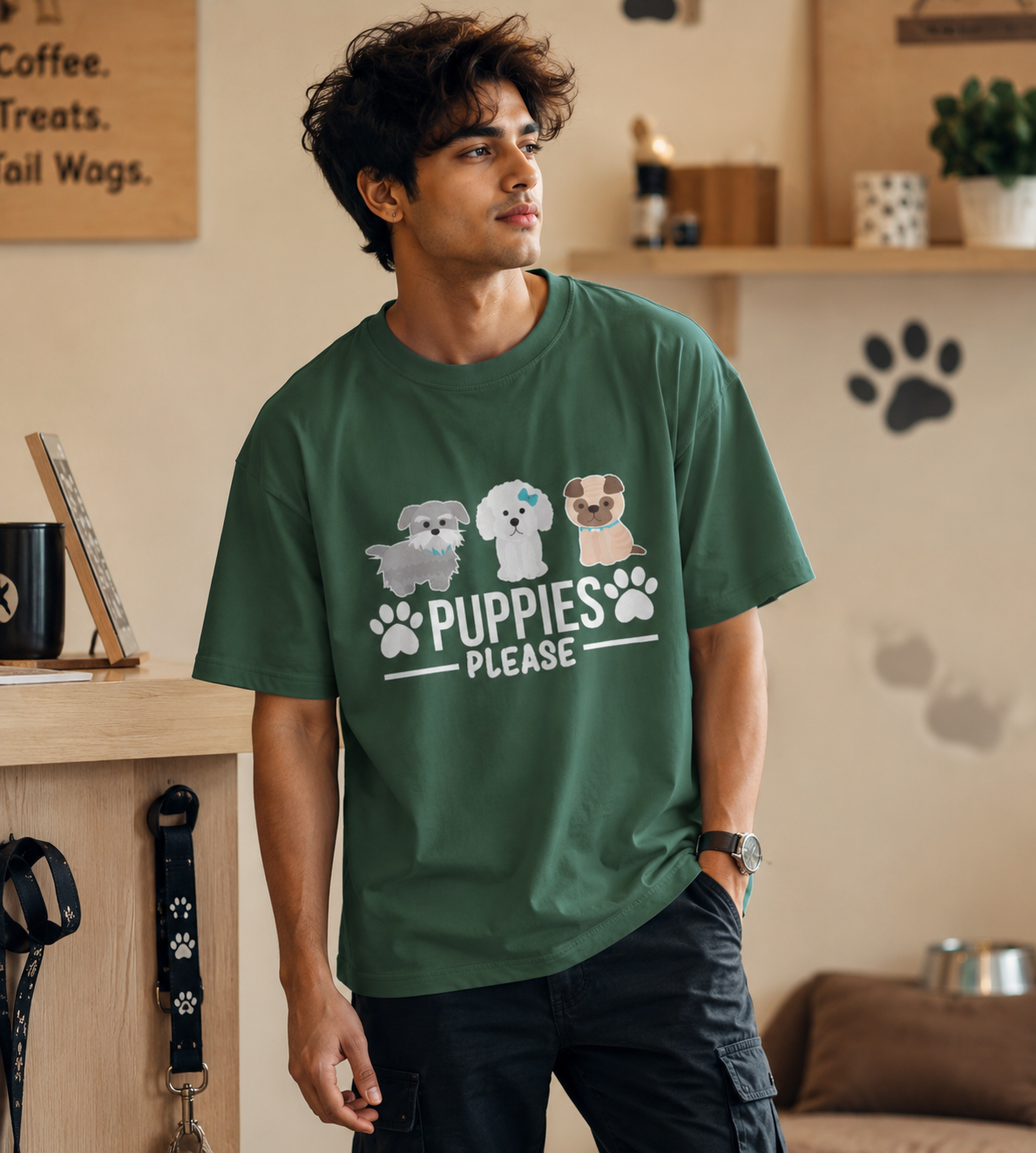 Puppies Please (Forest Green)