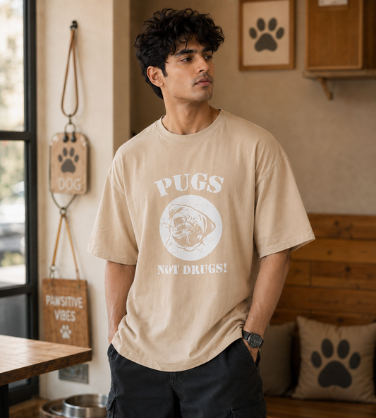 Pugs Not Drugs (Beige)