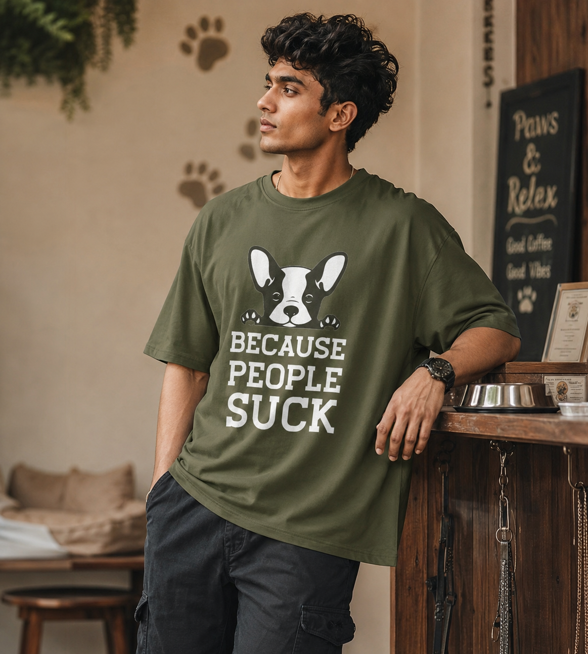 Because People Suck (Olive Green)