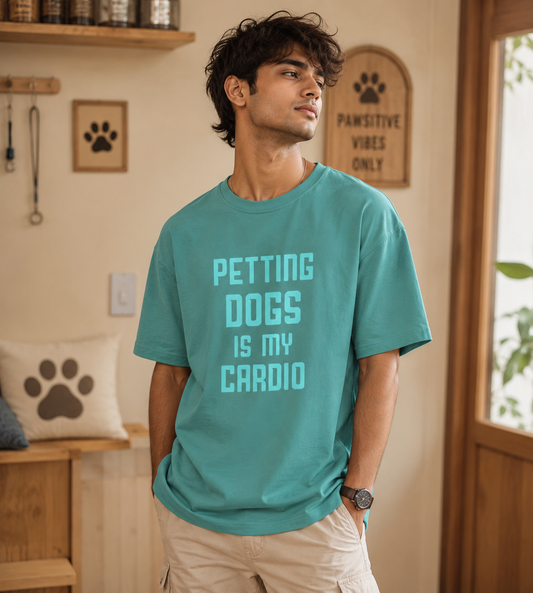 Petting Dogs Is My Cardio (Dusty Turquoise)