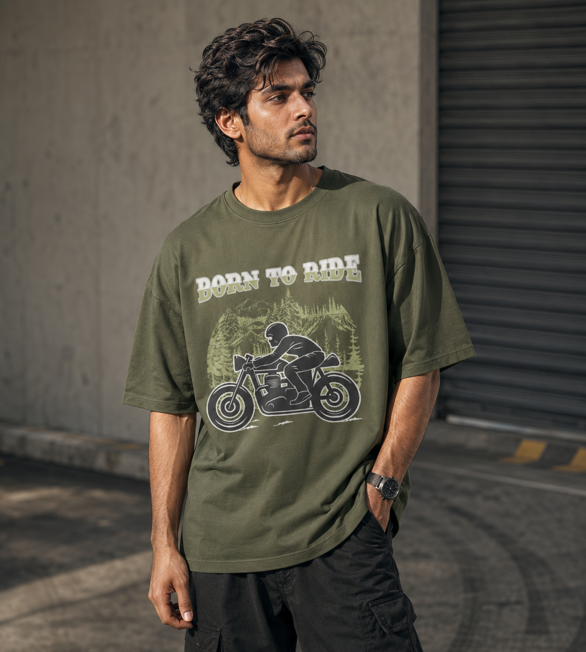 Born To Ride (Olive Green)