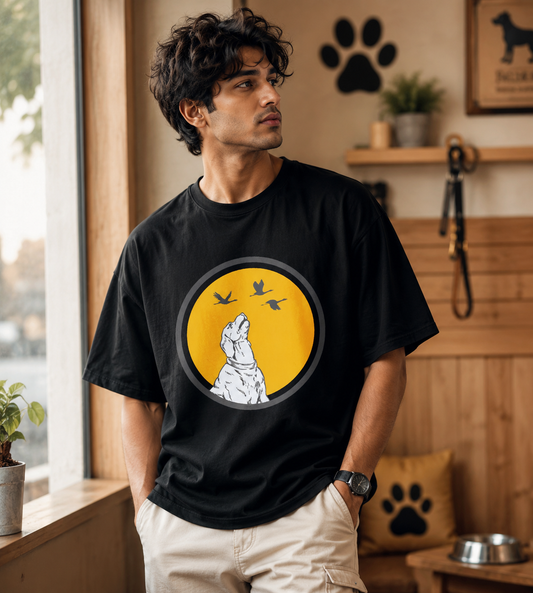 Dog With Birds (Black)
