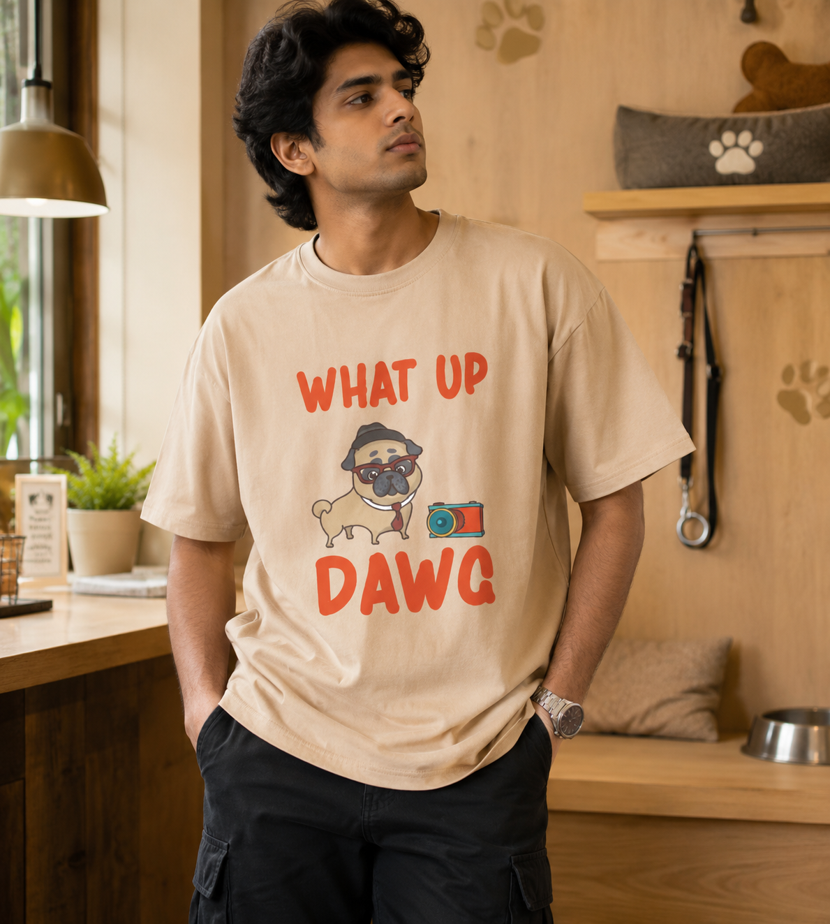 What Up Dawg (Beige)