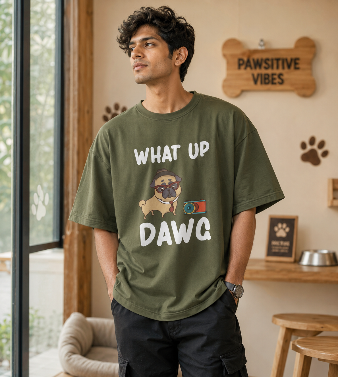 What Up Dawg (Olive Green)