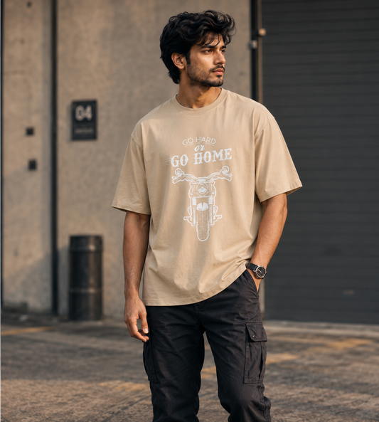 Go Hard Or Go Home (Beige)