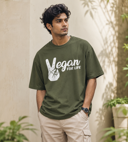 Vegan For Life (Olive Green)
