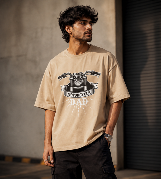 Motorcycle Dad (Beige)