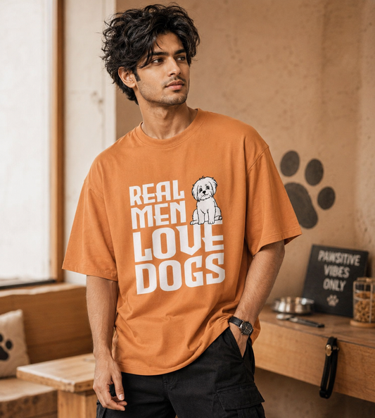 Real Men Love Dogs (Peach)