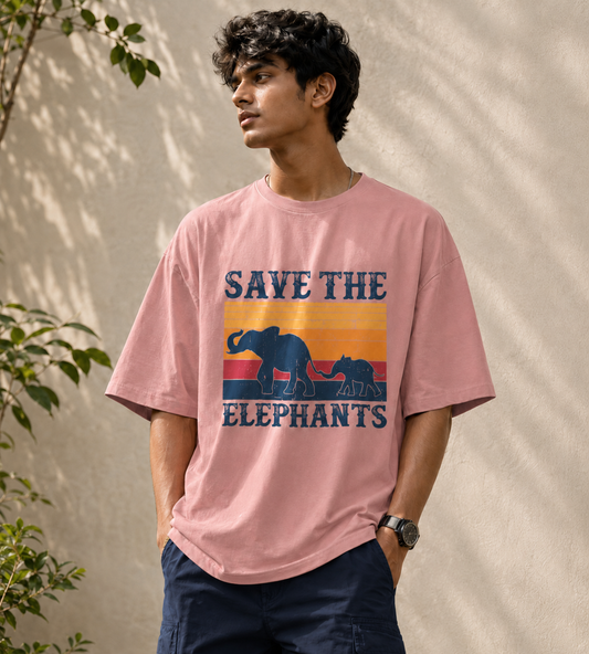 Save The Elephants (Pastel Pink)