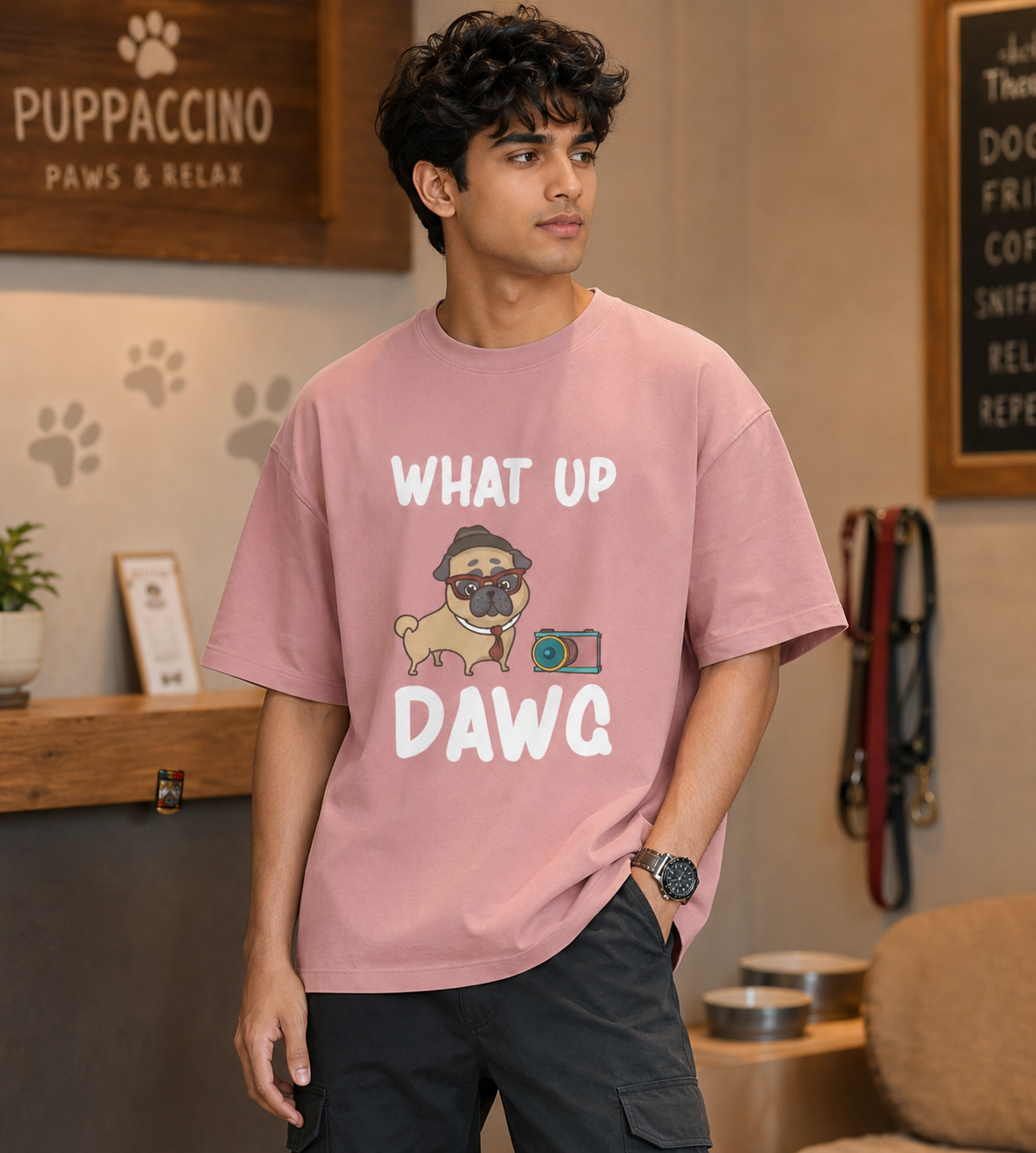 What Up Dawg (Pastel Pink)
