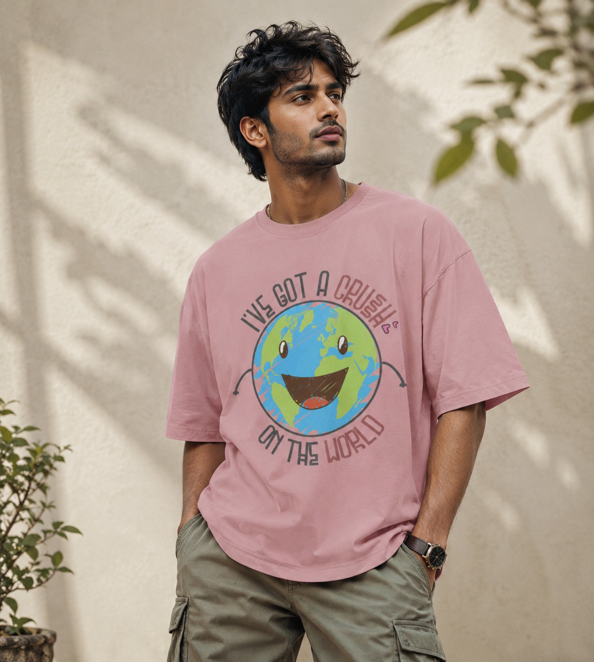 I've Got A Crush On The Earth (Pastel Pink)