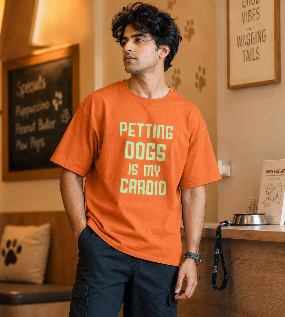 Petting Dogs Is My Cardio (Orange)