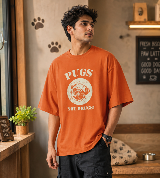 Pugs Not Drugs (Orange)